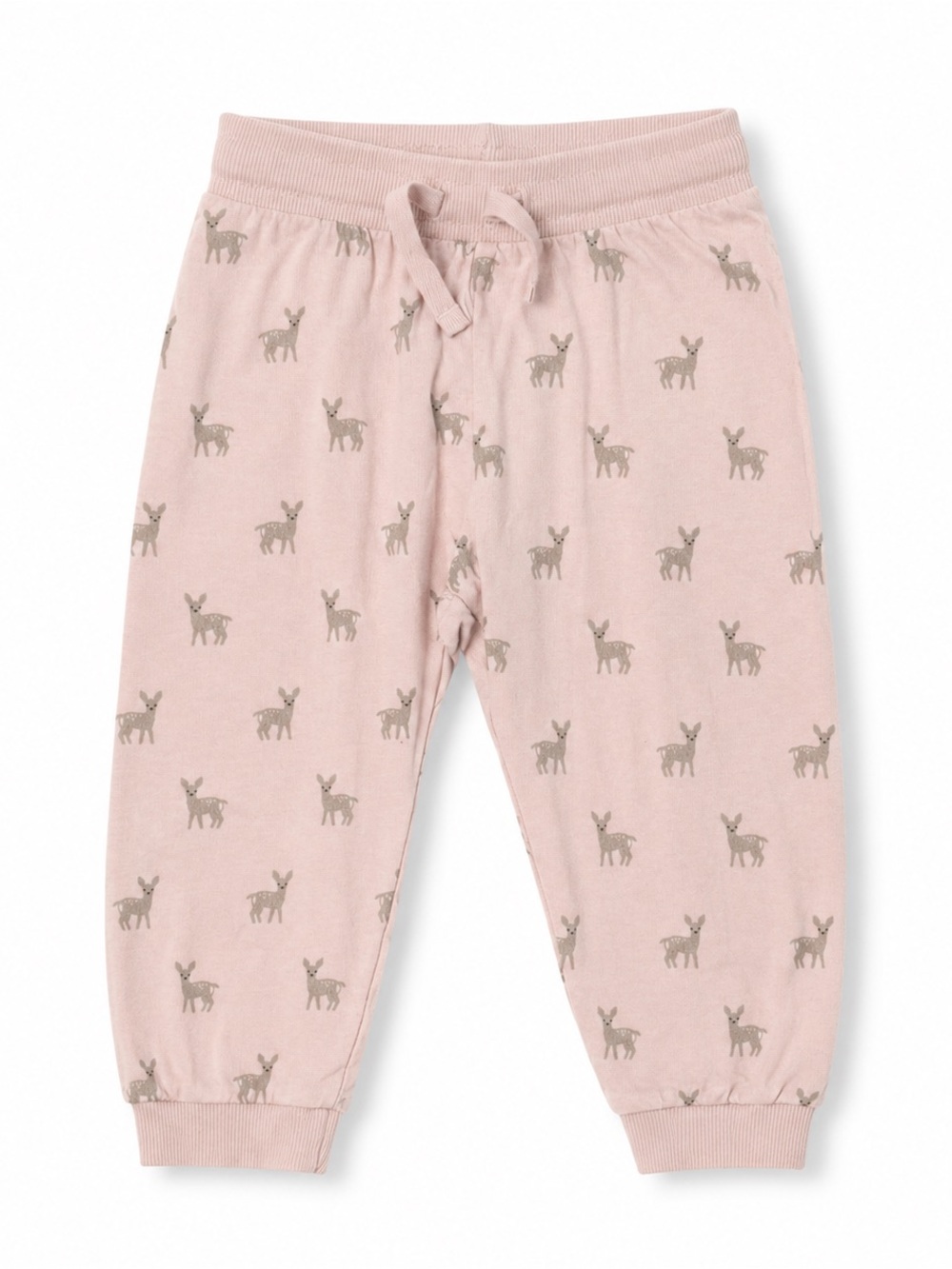 H&M Pink Deer-Pattern Pajama Bottoms